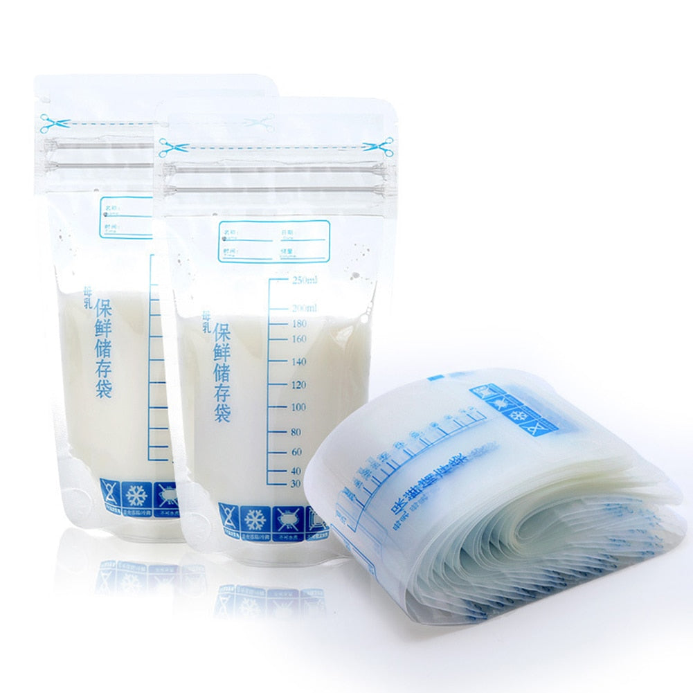 Wholesale 30pcs 250ml Baby Breast Milk Food Freezing Storage Bags Safe Feeding Seal Pouch YH-17