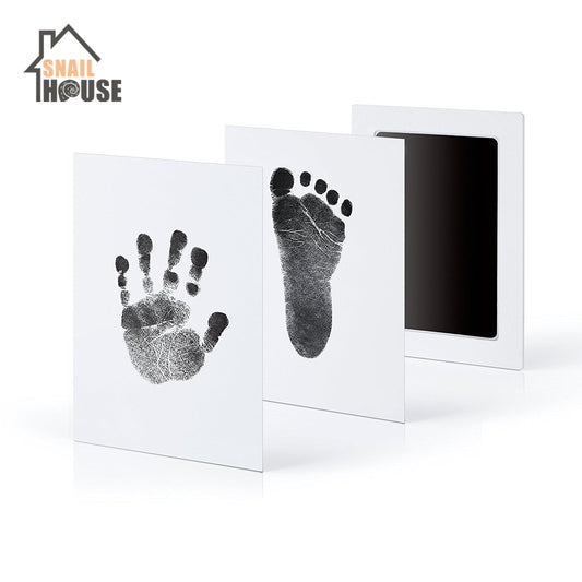 Snailhouse Neugeborenen Baby Handabdruck Fußabdruck Tinte Ungiftig Touch Tinte Pad لتقوم بها بنفسك Foto Rahmen Souvenir Mädchen Junge Kleinkind Dekoration spielzeug