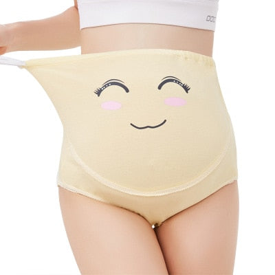 Pregnant Women Cotton Cartoon Underwear Pregnants Breathable High Waist Stomach Lift Underpants Maternity Printing No Trace Pant