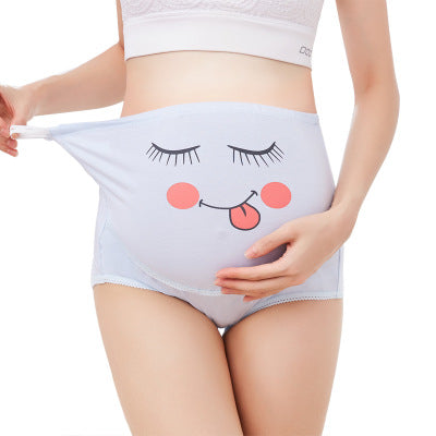 Pregnant Women Cotton Cartoon Underwear Pregnants Breathable High Waist Stomach Lift Underpants Maternity Printing No Trace Pant