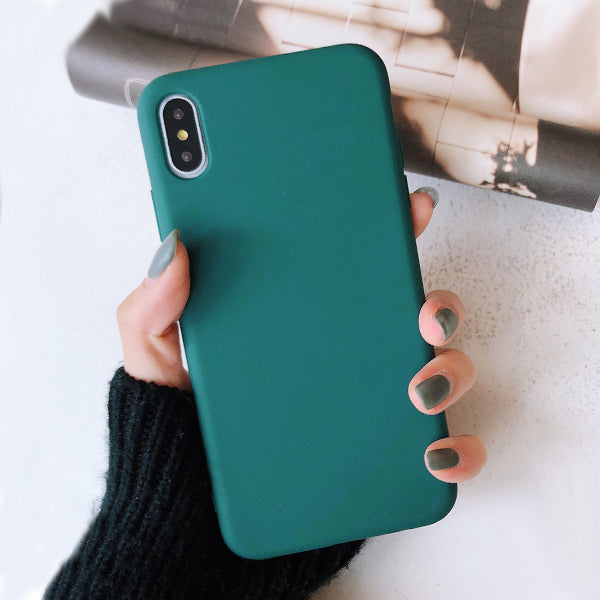 LACK Solid Color Silicone Couples Cases For iphone XR X XS Max 6 6S 7 8 Plus Cute Candy Color Soft Simple Fashion Phone Case NEW