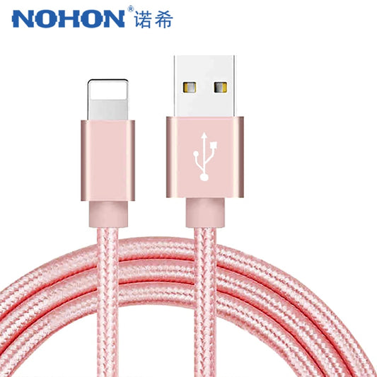 NOHON Nylon USB Fast Charging Cable For Apple iPhone XR XS MAX X 8 7 6S 5S 5 6 Plus ipad mini Phone Lighting Charge Data Cables
