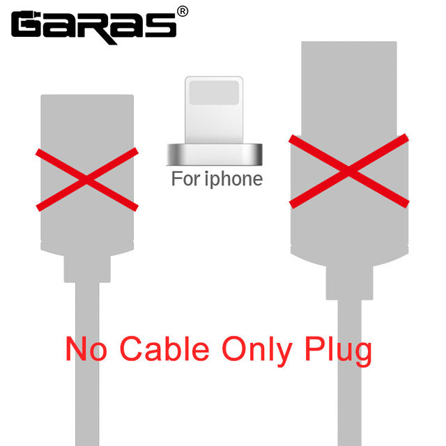 GARAS Magnetic Cable For iphone/Micro USB/Type C Charger Adapter Plug For Iphone Magnet Fast Charging Mobile Phone Cables 2m