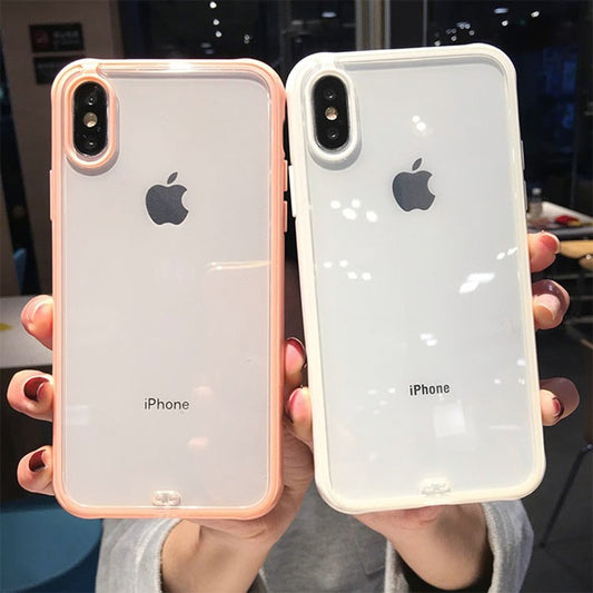 Shockproof Bumper Transparent Silicone Phone Case For iPhone X XS XR XS Max 8 7 6 6S Plus Clear protection Back Cover